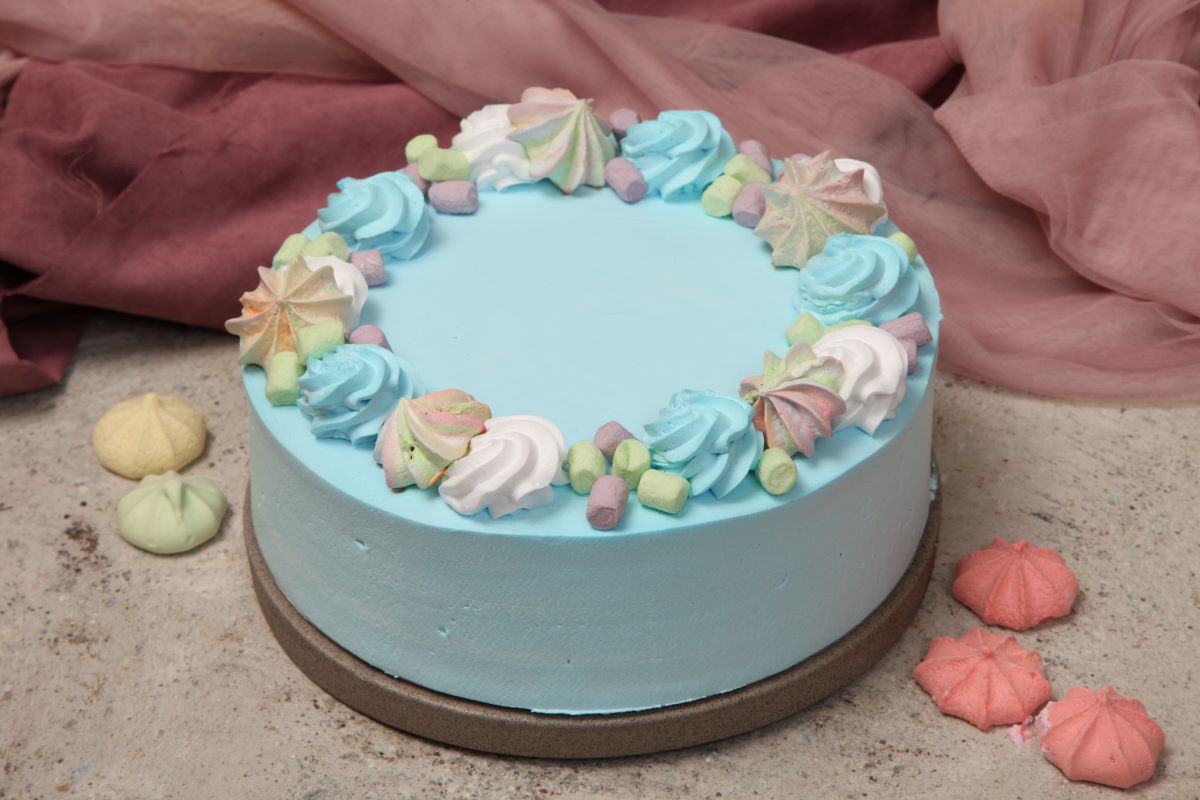 Торт «Элитный» голубой (с фигурками) 0,89 кг